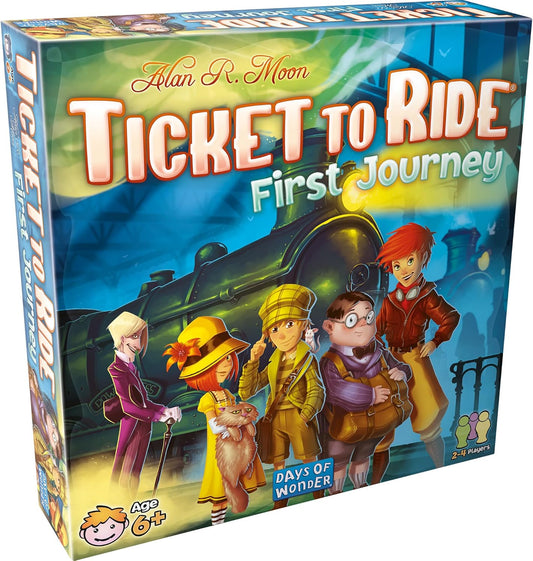 Ticket to Ride First Journey Board Game - Exciting Train Adventure for Kids & Families, Ages 6+, 2-4 Players, Quick 15-30 Min Gameplay!