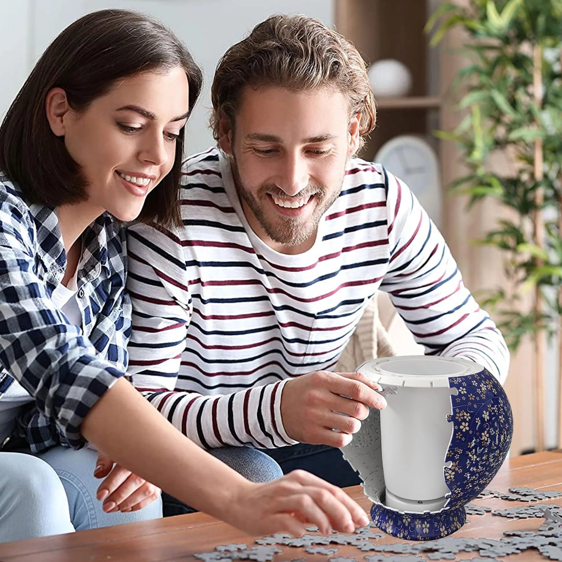 LED 3D Vase Puzzle, 200Pieces 3D Jigsaw Puzzles for Adults,Vase Puzzle for Home Decor,Christmas Birthday Gifts for Women