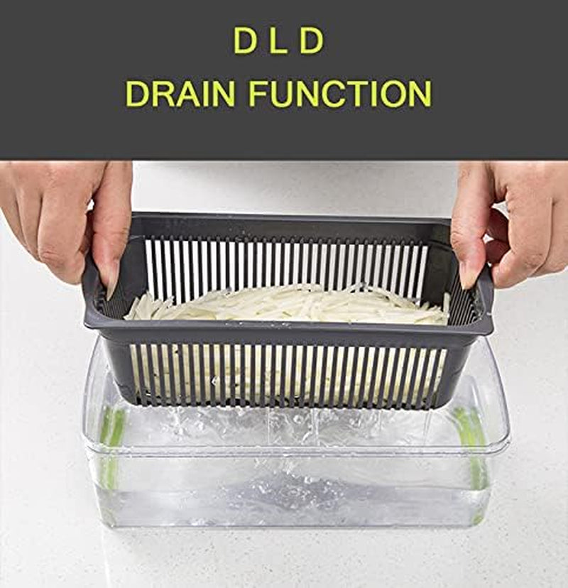 11-in-1 Multi-Function Vegetable and Fruit Chopper - Versatile Kitchen Grater and Slicer for Potatoes and Vegetables