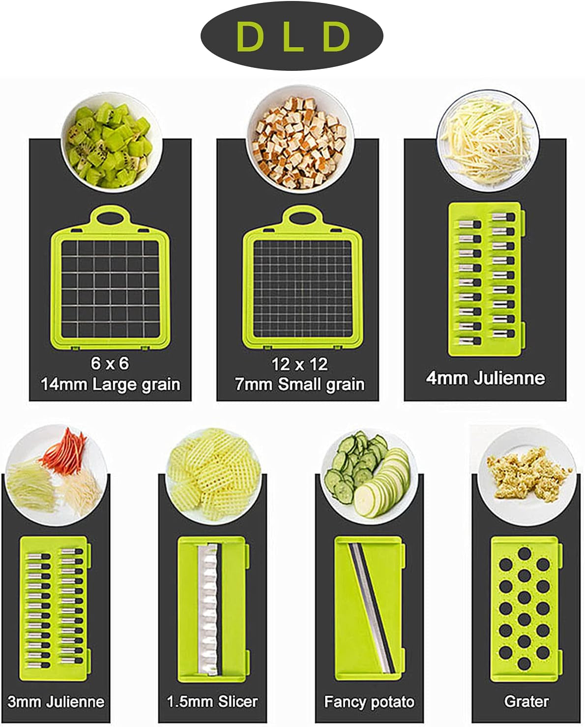 11-in-1 Multi-Function Vegetable and Fruit Chopper - Versatile Kitchen Grater and Slicer for Potatoes and Vegetables