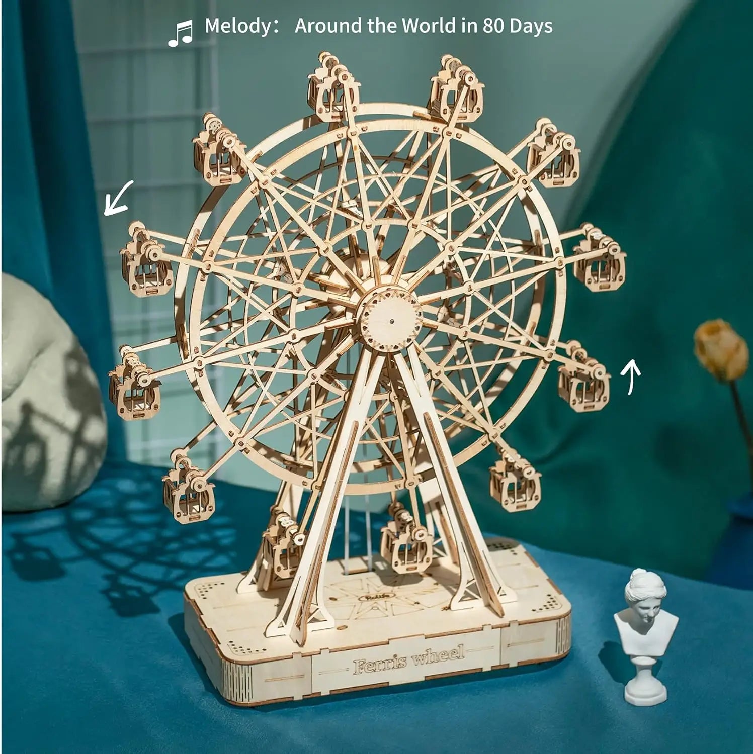 Rolife 3D Puzzle Ferris Wheel Music Box Box Model Kit with Music for Children and Adults Crafts Adults Women 3D Puzzle