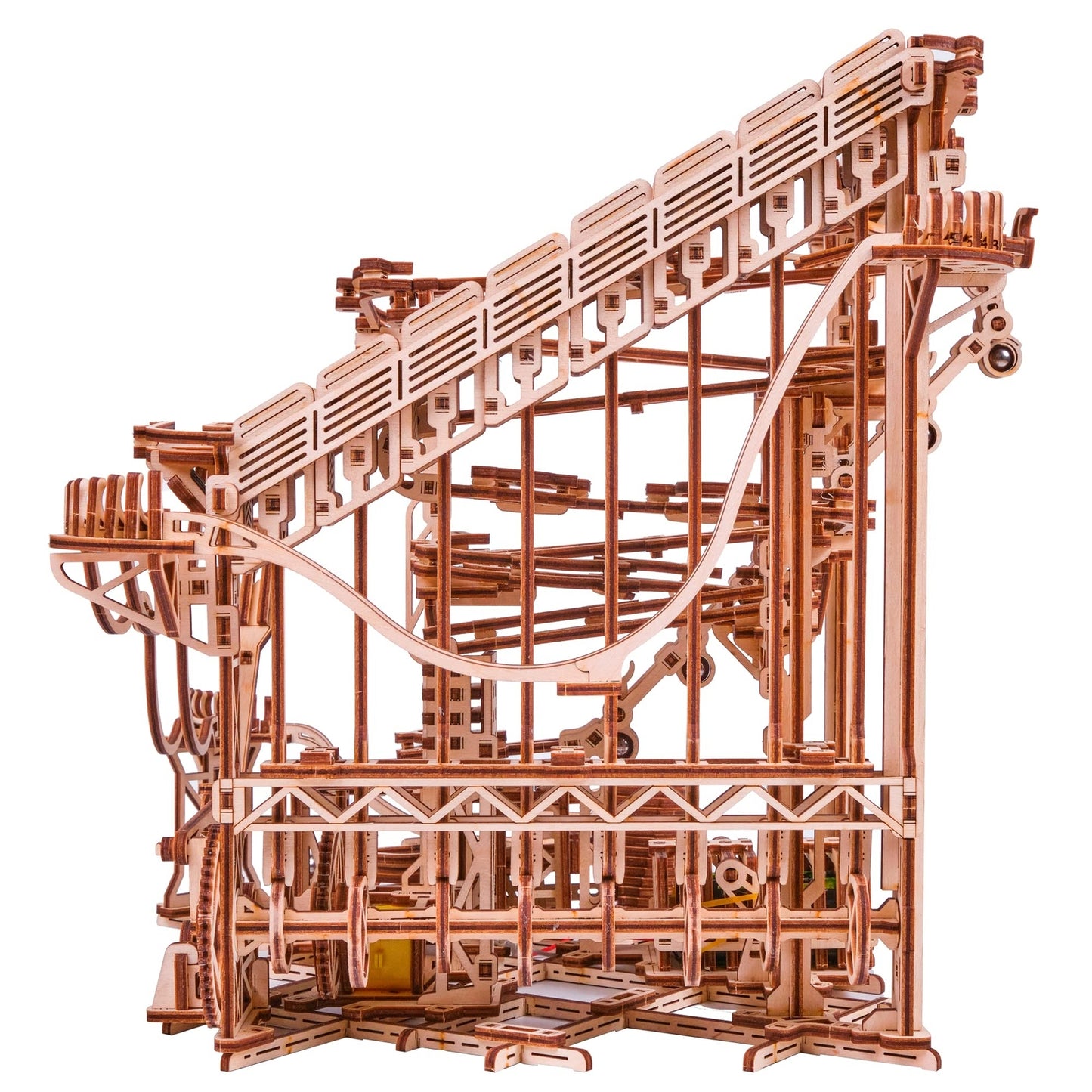 Wood Trick Wooden Marble Run Spiral Electric Motorized - Wooden 3D Puzzles Fo...