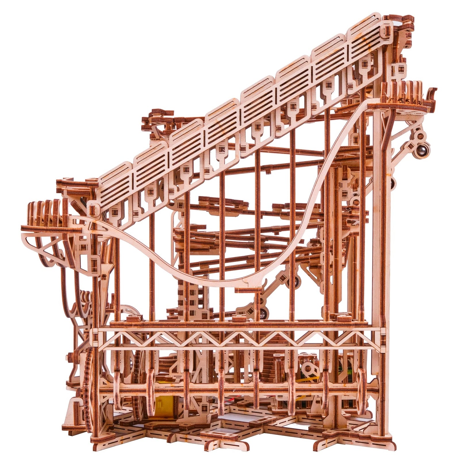 Wood Trick Wooden Marble Run Spiral Electric Motorized - Wooden 3D Puzzles Fo...