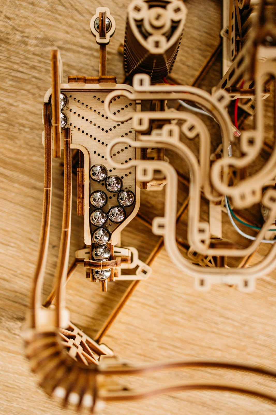 Wood Trick Wooden Marble Run Spiral Electric Motorized - Wooden 3D Puzzles Fo...