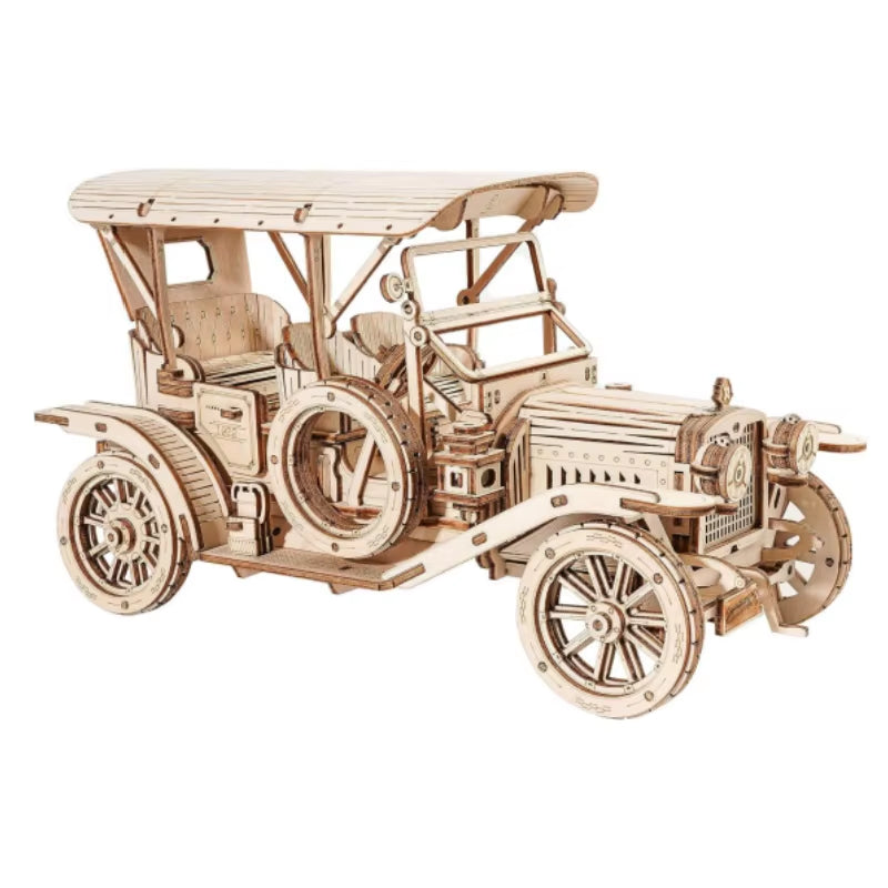 Vintage Car 3D Wooden Puzzle Retro Car Model Kits for Antique Car Lovers Aesthetic Home Decor Adults