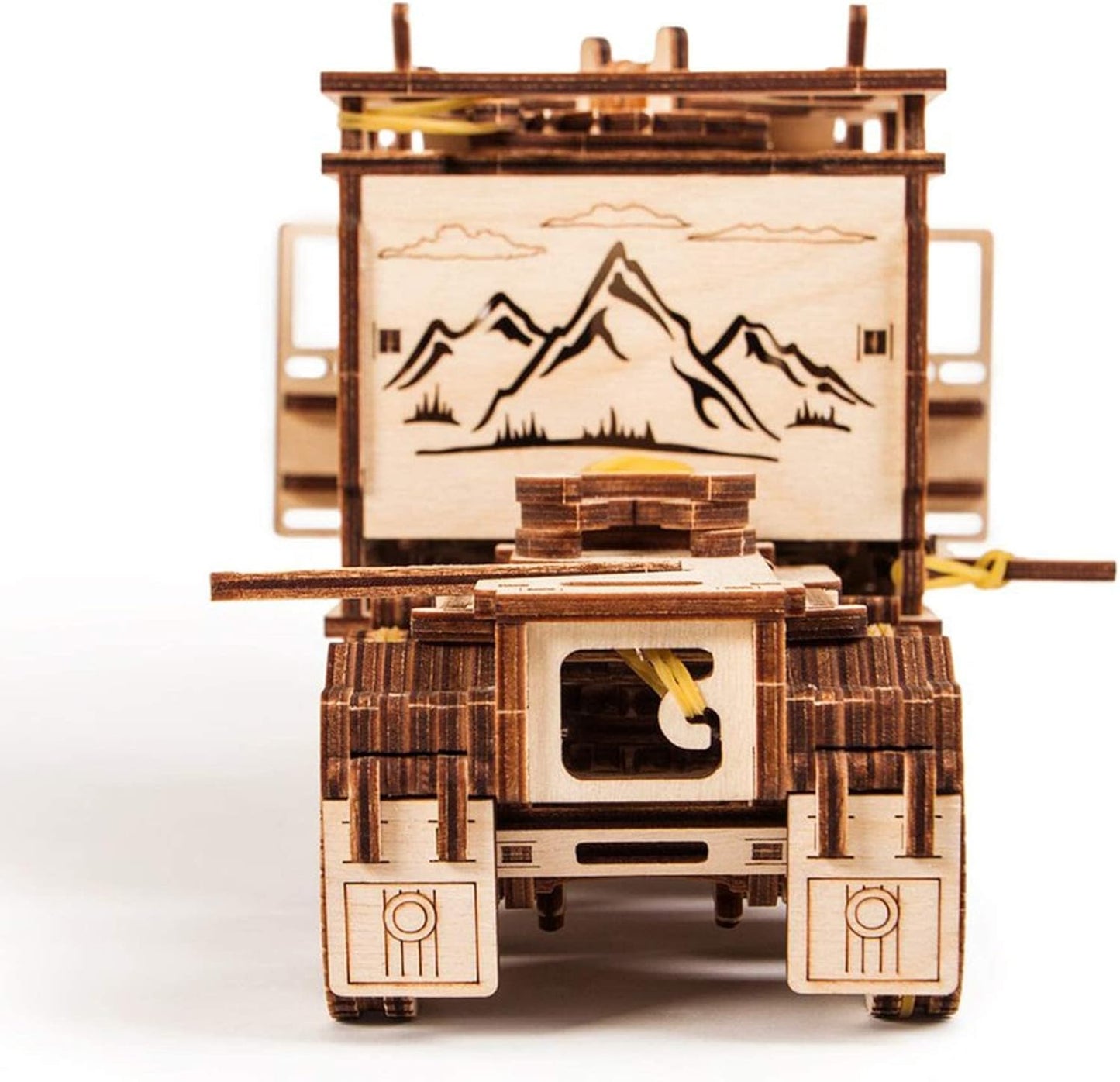 Build Your Own Realistic 3D Wooden Big Rig Truck Puzzle - 6Ft Rideable Semi Truck Model Kit for Adults - Engaging DIY Engineering Project