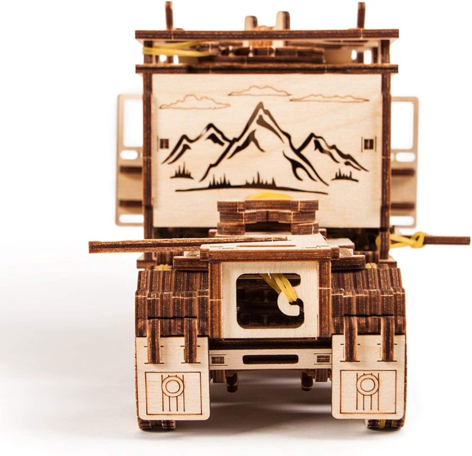 Build Your Own Realistic 3D Wooden Big Rig Truck Puzzle - 6Ft Rideable Semi Truck Model Kit for Adults - Engaging DIY Engineering Project