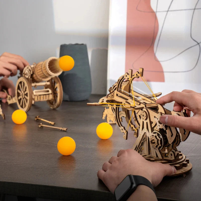 Rowood 3D Puzzles for Adults Teens, DIY Catapult Mechanical Wooden Model Kits to Build, Birthday Choice
