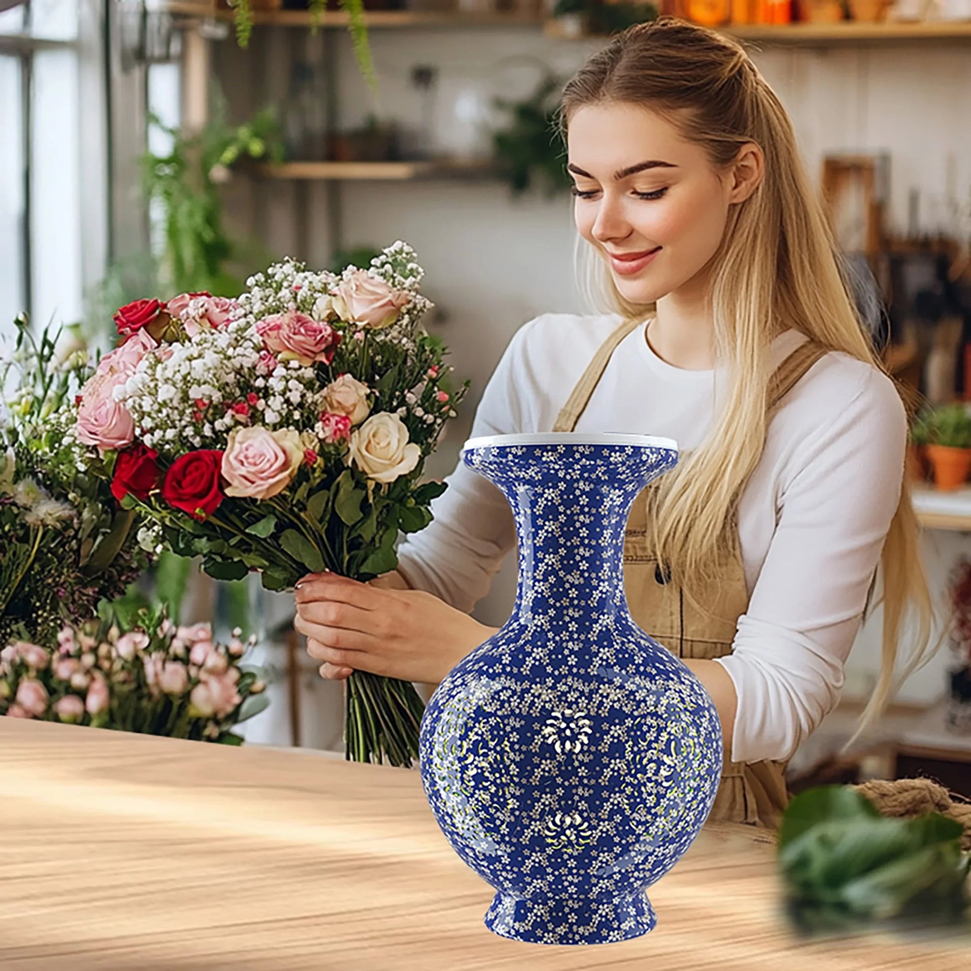 LED 3D Vase Puzzle, 200Pieces 3D Jigsaw Puzzles for Adults,Vase Puzzle for Home Decor,Christmas Birthday Gifts for Women